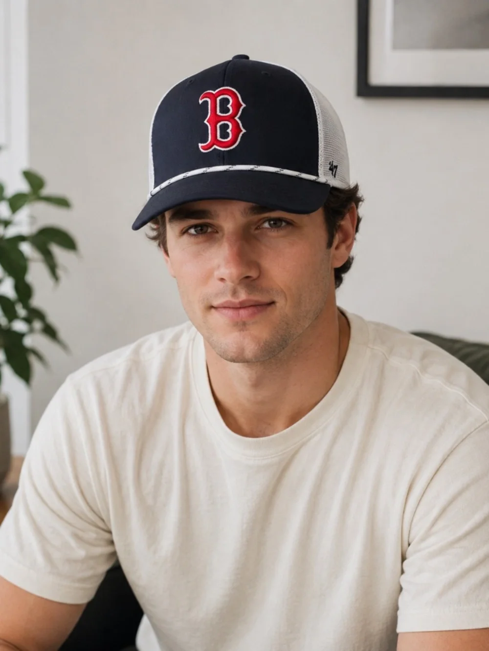’47 Brand Boston Red Sox Fenway Park Rope Trucker Hat MLB Snapback
